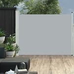 Zložljiva stranska tenda za teraso 140x500 cm siva