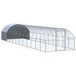 Greatstore Zunanji kokošnjak 3x12x2 m pocinkano jeklo