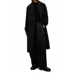 Plašč AllSaints WO016Z MABEL COAT ženski, črna barva - črna. Plašč iz kolekcije AllSaints. Prehoden model, izdelan iz gladkega materiala.