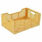 Oker rumena plastična škatla za shranjevanje 40x30x17 cm – Homéa