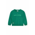 Otroški pulover Marc Jacobs zelena barva - zelena. Otroški pulover iz kolekcije Marc Jacobs, izdelan iz tanke, rahlo elastične pletenine. Model iz izjemno udobne tkanine z visoko vsebnostjo bombaža.