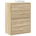Vidaxl Omarice z 2 predaloma 2 kosa sonoma hrast 60x31x40 cm inž. les