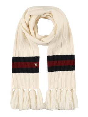 Tommy Hilfiger Šal Luxe Cable Scarf AW0AW13840 Bela
