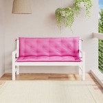 vidaXL Blazina za vrtno klop 2 kosa roza 150x50x7 cm blago