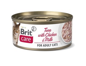 Konzerva Brit Care Cat tuna in piščanec z mlekom