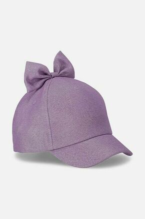 Otroška baseball kapa Coccodrillo vijolična barva - vijolična. Otroški kapa s šiltom vrste baseball iz kolekcije Coccodrillo. Model izdelan iz enobarvne tkanine.