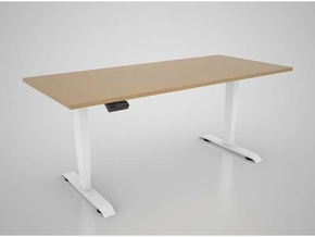 MS VISCOM dvižna miza s ploščo v dekorju egger ellmau bukev - 1800 x 800 mm