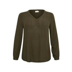 KAFFE CURVE Bluza 'Ami' temno zelena