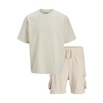 JACK & JONES Obleka za doma 'JJLOUI OSMOS' kremna / ecru 25716708