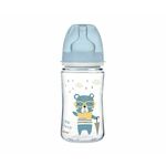 Canpol babies Bonjour Paris steklenica s širokim vratom, 240ml, modra