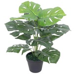 Umetna rastlina monstera v loncu 45 cm zelene barve