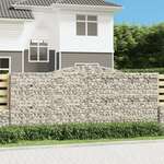 Vidaxl Obokane gabion košare 4 kosi 400x50x160/180 cm pocinkano železo