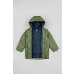 Otroška jakna zippy zelena barva - zelena. Otroški parka iz kolekcije zippy. Podložen model, izdelan iz gladkega materiala.