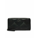 Calvin Klein Velika ženska denarnica Re-Lock Quilt Za Wallet Lg K60K610774 Črna