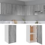 vidaXL Viseča omarica siva sonoma 29,5x31x60 cm inženirski les