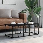 vidaXL Klubska mizica črna 100x50x35,5 cm inženirski les