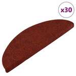 shumee vidaXL Preproge za stopnice samolepilne 30 kosov rdeča 56x17x3 cm