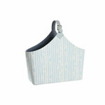 NEW Stojalo za revije DKD Home Decor 49 x 17 x 45 cm Modra Bela Sredozemsko