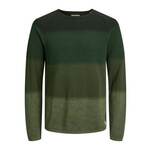JACK & JONES Pulover 'Hill' zelena / jelka / temno zelena / večbarvno zelena 17996587