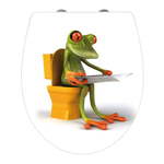 WC deska z enostavnim zapiranjem Wenko Frog News, 45 x 38,8 cm