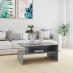 vidaXL Klubska mizica betonsko siva 90x60x42,5 cm iverna plošča