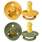 BIBS Colour Natural Rubber Size 1: 0+ months duda Honey Bee / Olive 2 kos