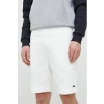 Kratke hlače Lacoste moški, bela barva - bela. Kratke hlače iz kolekcije Lacoste. Model izdelan iz tanke, rahlo elastične pletenine.