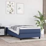 vidaXL Vzmetnica z žepkasto vzmetjo modra 80x200x20 cm blago