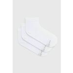 Nogavice Skechers (3-pack) ženske, bela barva - bela. Kratke nogavice iz kolekcije Skechers. Model izdelan iz elastičnega materiala. V kompletu so trije pari.