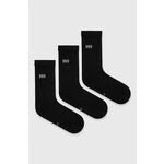 Nogavice Helly Hansen 3-pack črna barva - črna. Visoke nogavice iz kolekcije Helly Hansen. Model izdelan iz elastičnega materiala. V kompletu so trije pari.