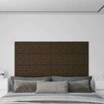 Vidaxl Stenski paneli 12 kosov rjavi 90x30 cm umetno usnje 3,24 m²