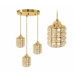 Toolight Kristalna stropna svetilka APP726-3CRP Zlata