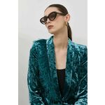 Sončna očala Gucci GG1170S ženska, rjava barva - rjava. Sončna očala iz kolekcije Gucci. Model z enobarvnimi stekli in okvirji iz plastike. Ima filter UV 400.