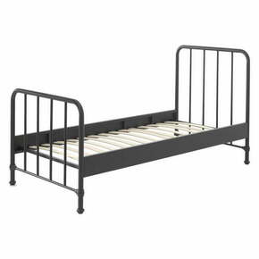 Siva kovinska otroška postelja 90x200 cm BRONXX – Vipack