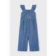 Otroška platnena obleka Mayoral - modra. Otroške kombinezon iz kolekcije Mayoral, izdelan iz enobarvne tkanine. Model iz izjemno udobne, zračne tkanine.
