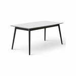 Bela/črna raztegljiva jedilna miza z belo mizno ploščo 90x165 cm Meza – Hammel Furniture