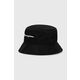 Bombažni klobuk Champion črna barva - črna. Klobuk iz kolekcije Champion. Model z ozkim robom, izdelan iz materiala z nalepko.