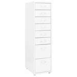 Vidaxl Premična arhivska omara bela 28x41x109 cm kovinska