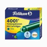 Pelikan črnilni vložki 4001 TP/6, 6/1, temno zeleni