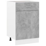 shumee Spodnja omarica s predalom betonsko siva 50x46x81,5 cm