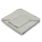 Otroška frotirna brisača s kapuco New Baby BASIC 80x80 siva