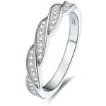 Beneto Srebrni prstan s kristali AGG184 (Obseg 54 mm) srebro 925/1000