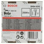 BOSCH Vgrezni žebelj SK64 63G 1,6 mm, 63 mm, pocinkano (2500 kos) 2608200507