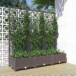 shumee Vrtni lonec z mrežo, rjav, 120x40x121,5 cm, PP