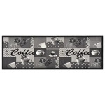 Greatstore Kuhinjska preproga pralna Coffee modra 60x180 cm