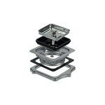 Teka Teka 88801300 Odtok/zračna cev iz nerjavečega jekla, višina 55 mm, širina 130 mm, globina 130 mm