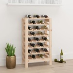 vidaXL Stojalo za vino 61,5x30x107,5 cm trdna borovina