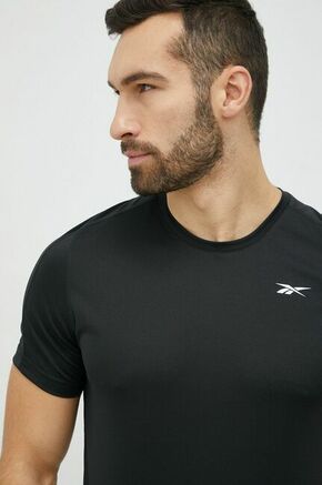 Kratka majica za vadbo Reebok Tech črna barva - črna. Kratka majica za vadbo iz kolekcije Reebok. Model izdelan iz materiala