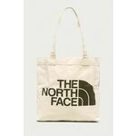 Torbica The North Face prozorna barva - bež. Velika torbica iz kolekcije The North Face. Model brez zapenjanja, model izdelan iz tekstilnega materiala.