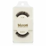 Bloom Natural lepilne trepalnice iz naravnih las No. 20 (Black) 1 cm